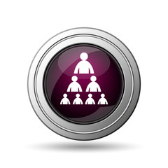 Organizational chart with people icon