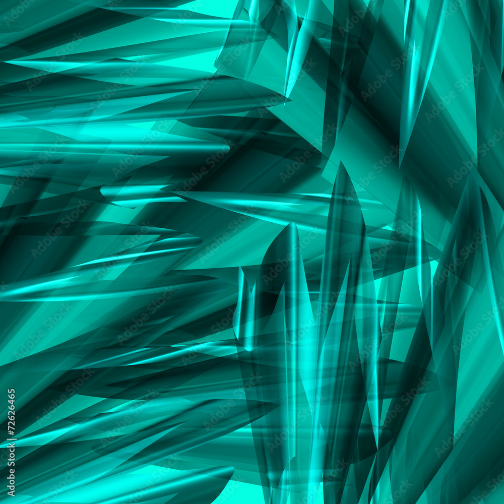 Poster angular green abstract