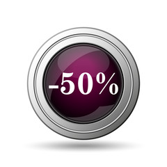 50 percent discount icon