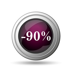 90 percent discount icon