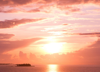 Evening Scene Setting Sun