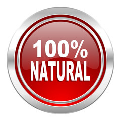 natural icon, 100 percent natural sign