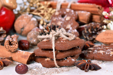 Cookies with nuts and spices
