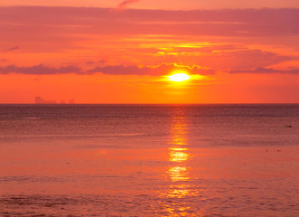 Fiery Backdrop Sunset Paradise