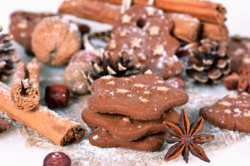 Cookies with nuts and spices