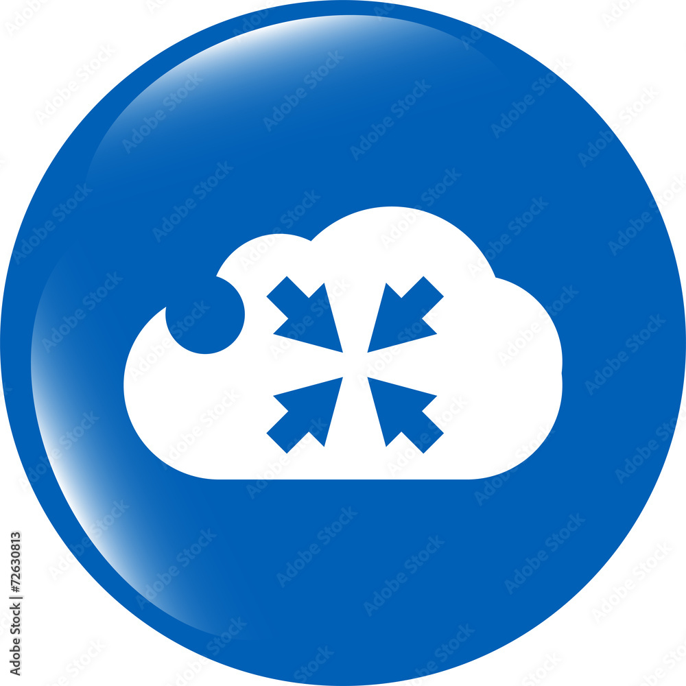 Poster abstract cloud icon. full screen upload button