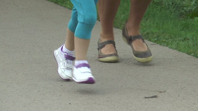 courir avec son enfant