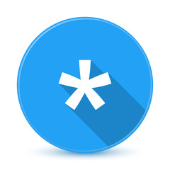 Blue star icon with long shadow