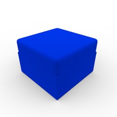 Blue blank gift box