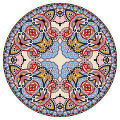 decorative design of circle dish template, round geometric