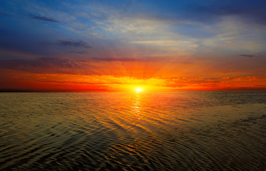 Sunset over sea