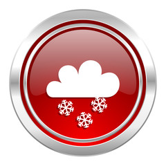 snowing icon, waether forecast sign