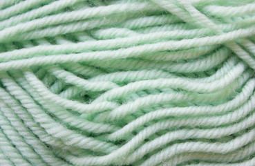 background from natural cotton twisted yarns green
