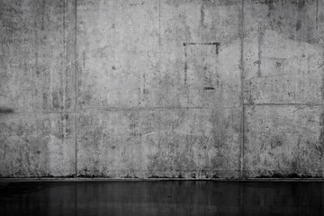 Grungy and smooth bare concrete wall