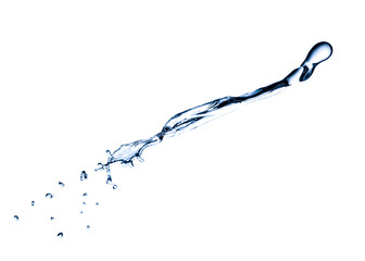 Water splash over white background