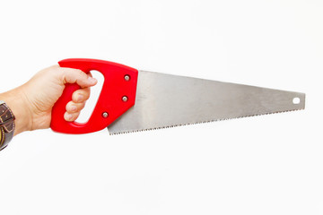 Säge in der Hand