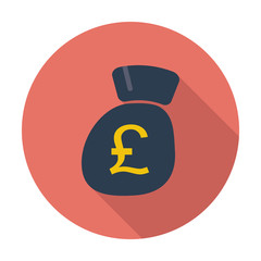 Pound sterling flat icon.