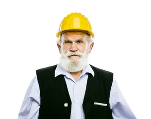 Senior manual worker isolated