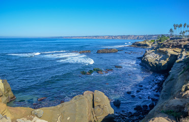 Beautiful view of Pacific coast near San Diego, California