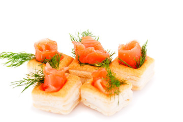 Salmon fillet in pastries