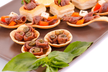 Anchovies in pastries