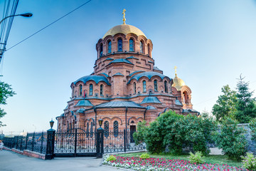 Fototapeta na wymiar Church in Novosibirsk, Russia