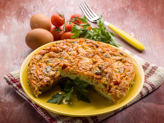 omelette with tomatoes