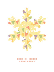Vector party decorations bunting Christmas snowflake silhouette