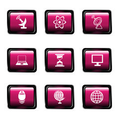 Science icons button