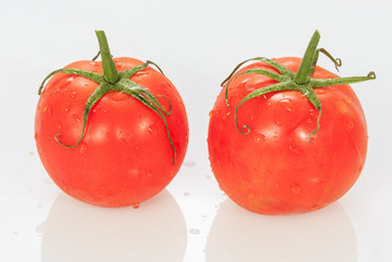 Tomato on white
