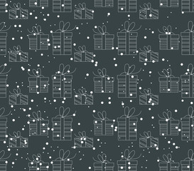 gifts hand drawn seamless pattern
