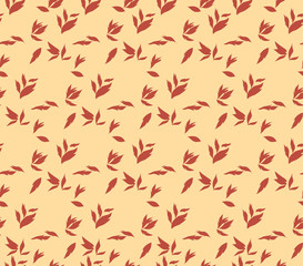 vintage autumn leaves seamless pattern