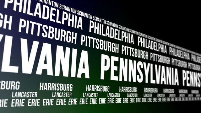 Pennsylvania State and Major Cities Scrolling Banner