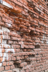 Old red brick wall