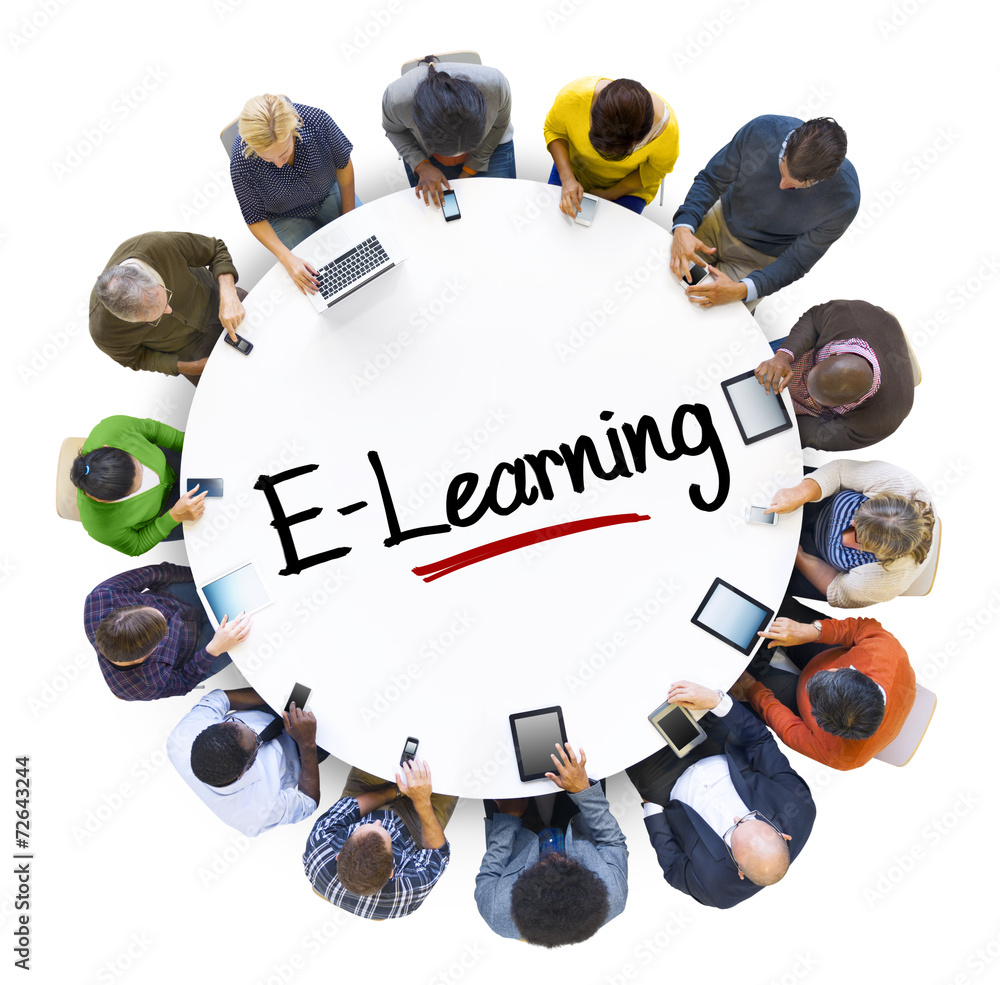 Poster people social networking and e-learning concepts