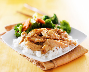 chicken and vegetable teriyaki dish