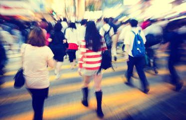 Group of People Pedestrian Rush Hour Concepts