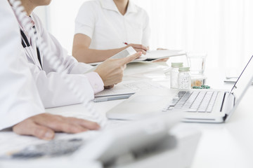Fototapeta premium People who are working in the medical office
