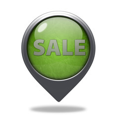 sale pointer icon on white background