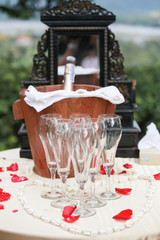 The wine glass in celebrate day