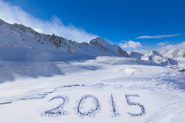 2015 on snow at mountains