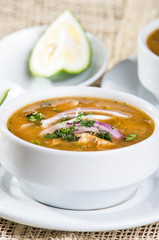 Delicious encebollado fish stew from Ecuador