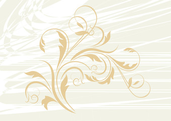 Floral abstract background with branch. Vector illustration.