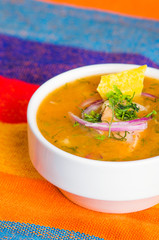 Delicious encebollado fish stew from Ecuador