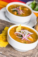 Delicious encebollado fish stew from Ecuador