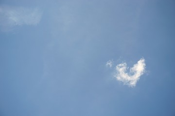 Fototapeta na wymiar cloudy shape_ the heart shape