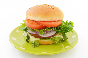 美味しそうなハンバーガー