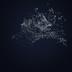 Water splashes