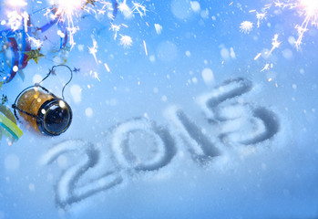 art 2015 new year party with champagne