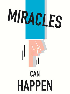 Word MIRACLE vector illustration